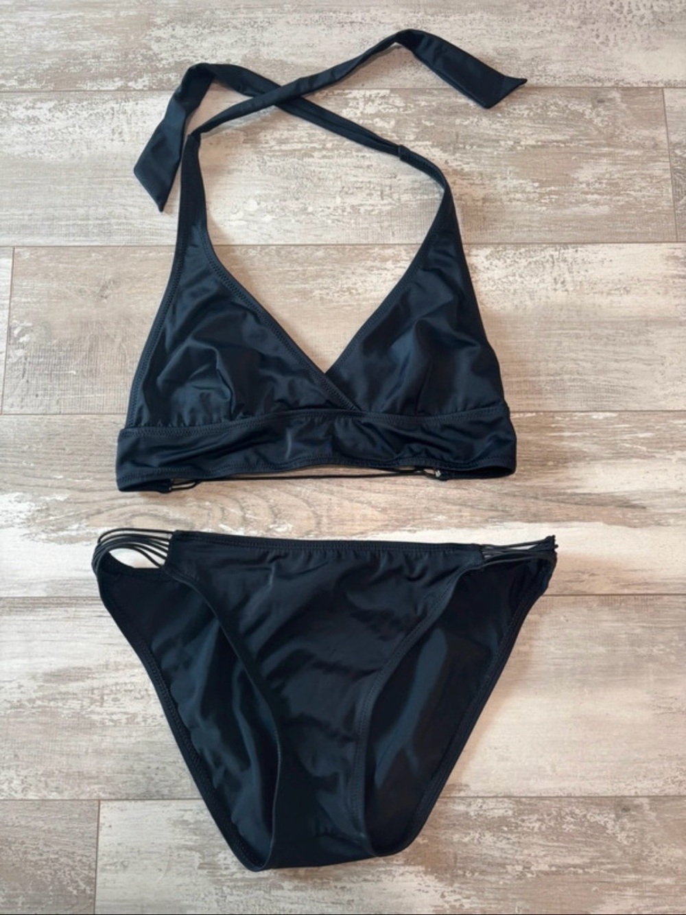 Next by Athena Black Halter Bikini Set - Women Swim size 8